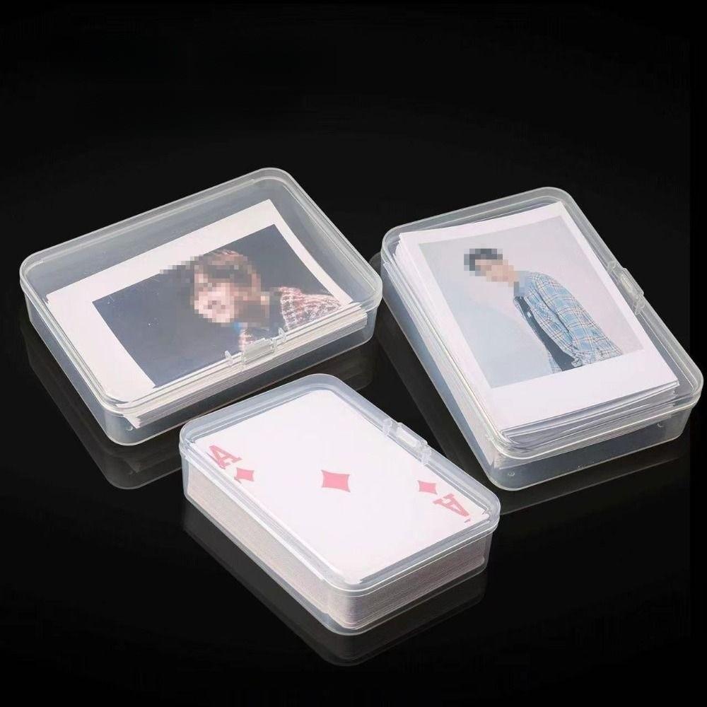 New Large Capacity Card Storage Box Dustproof Multifunctional Cards Storage Container with Lid Transparent Plastic Box