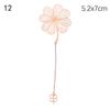 New Rose Gold Apricot Leaf Metal Bookmark Tassel Chinese Style