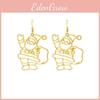 Charming Alloy Santa Reindeer Earrings Perfect Christmas Jewelry Gift For Women