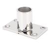 Stanchion Base Stainless Steel 90 Degree Rectangular Durable AntiCorrosion Polishing Hnadrail Fitting for Boat Yacht(25mm )