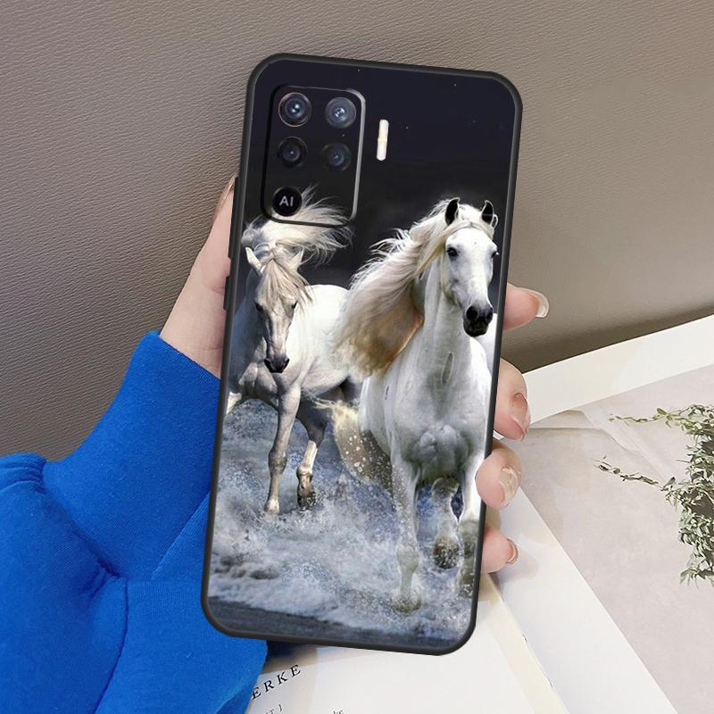 Horses Running Case For Oppo A78 A38 A18 A98 A58 A60 A80 A40 A96 A76 A16 A94 A74 A54 A15 A17 A57 A77 A5 Pro