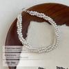 Cui Yan S925 Sterling Silver Korean Style Women's Three-Strand Bead Bracelet