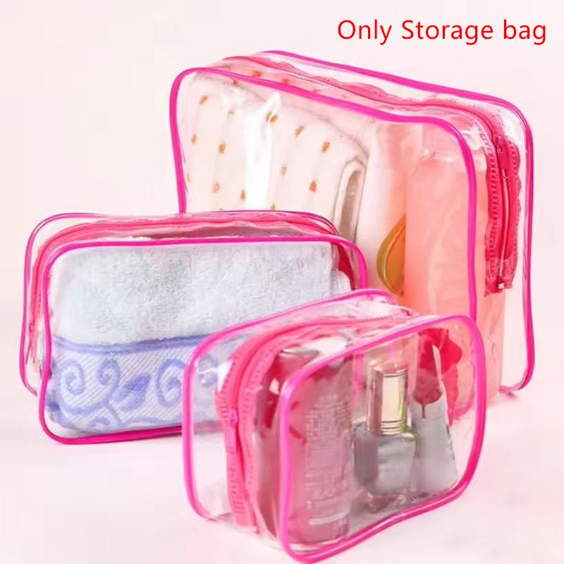 Travel Storage Toiletry Organize Women Waterproof Pvc Cosmetic Portable Bag Transparent Zipper Make Up Case Female Wash Kit