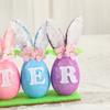 Yousheng Osterhasen-Eier-Ornamente Bunte Schaumstoff-Ostereier mit Hasenohren für Baum Wand Tür Fenster Frühlingsparty Dekoration
