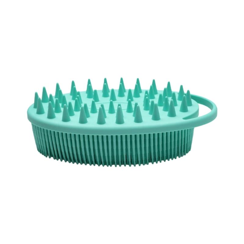 Reusable Silicone Bath Brush With Hanging Hook For Effective Skin Cleansing