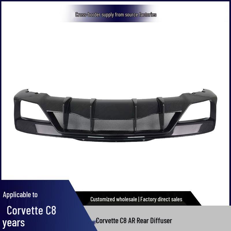 

Corvette C8 AR Carbon Fiber Rear Diffuser & Spoiler Body Kit Carbon Fiber углеродного волокна черного