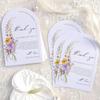50pcs Arch Design Floral Watercolor Wedding Thank You Place Setting Card, Wedding Table Centerpieces and Wedding Decorations