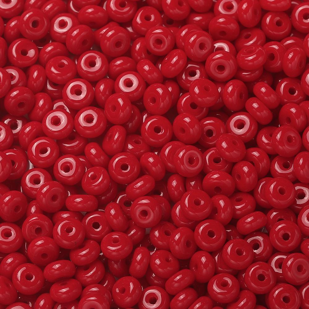 50pcs/Lots Colored Glass Seed Bead Abacus Shape Spacer Loose Beads for DIY Jewelry Making Bracelet Necklace Charms Accessories