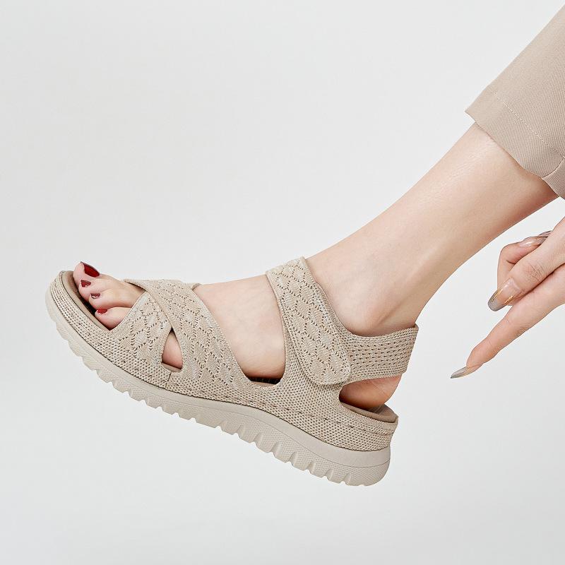 2026 Summer Shoes Women Flat Sandals Brand Woman Summer Holiday Shoes Bohemia Style Modern Sandals Pink Blue Plus Size 42