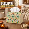 1pc Classic Autumn Botanical Fall Tissue Box with Maple Oak Leaf Acorn-Decoration Napkin Storage Organizer for Kitchen,Car,Elegant Decorative Box,Purp