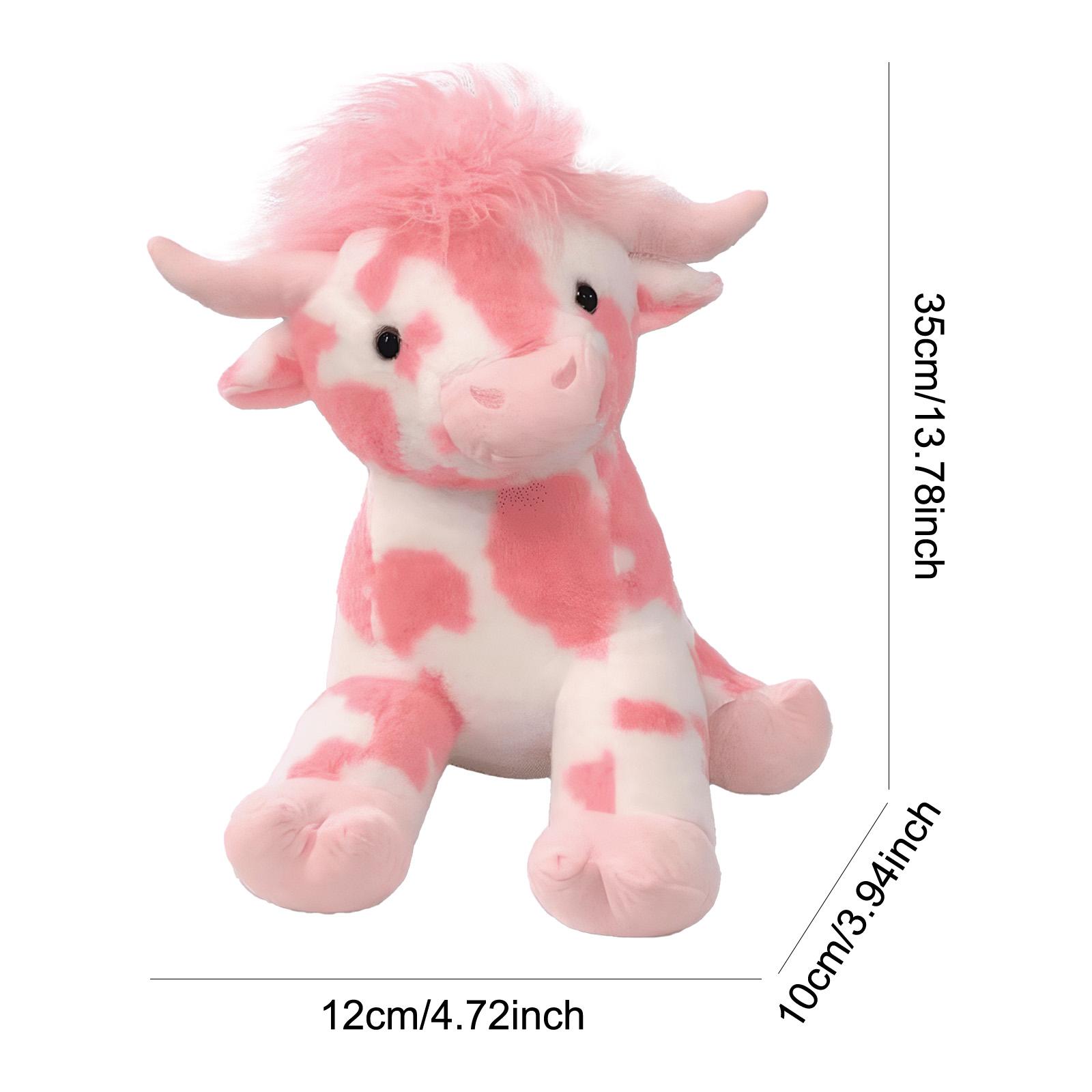 

35cm Pink Highland Cow Cute Plush Stuffed Cartoon Toys Soft Stuffed Animal Toy for Boys Girls Kids Birthday Gifts Age 3+