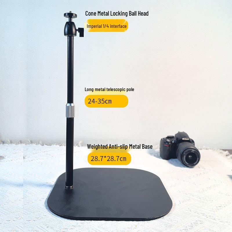 

Non-slip Large Base Metal Frame Gimbal Stand for Cameras, Phones, Projectors, and Stream Accessories