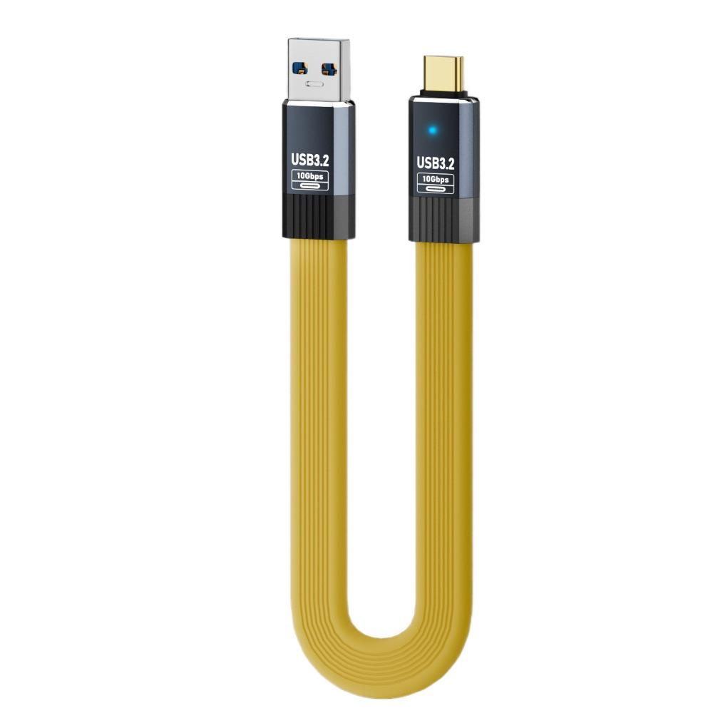 

Fast Charging Data Line 36W USB-A to USB-C Cord for Laptop Mobile Phone 20cm жовтий