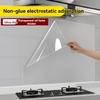 1 Roll Plastic Electrostatic Adhesion Wall Protective Film – Waterproof, Oil-Proof, Removable Film for Kitchen, Tile