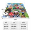Toca Boca Collage Blanket Sofa Cover Flannel Summer Digital Toy Gift for Kid Portable Throw Blanket for Home Outdoor Bedspreads