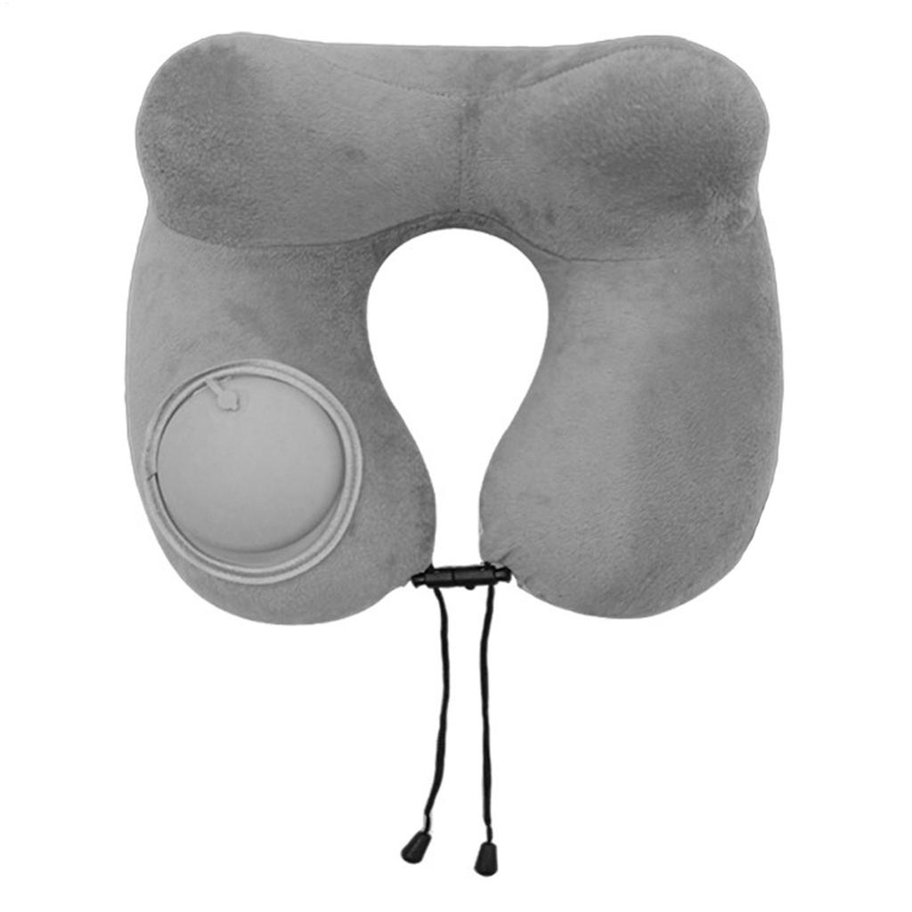 Travel Neck Pillow Inflatable U Shape Neck Support Pillow Plush Sleeper for Travel Sleeping Napping Bedroom Airplane Office