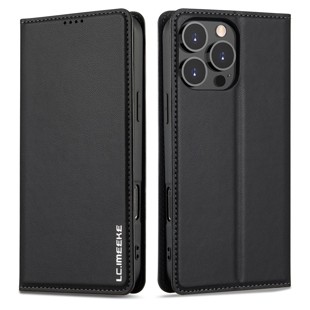

For Apple iPhone 16 15 14 Plus 13 12 11 Pro X XR XS Max Case High Quality PU Leather Wallet Magnetic Flip Card Slot Shockproof Stand Holder Cover For iPhone 14 Plus чорний