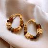 Vintage Geometric Trend Colorful Drop Female Earrings Niche Personality Design Fashion Holiday Party Accessories Jewelry Gifts