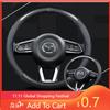 2025 Hot Mazda Carbon Fiber Car Steering Wheel Cover Penutup Stereng Fit Mazda 2 3 5 6 8 CX3 CX5 CX8 CX30 MX5 Car Accessories