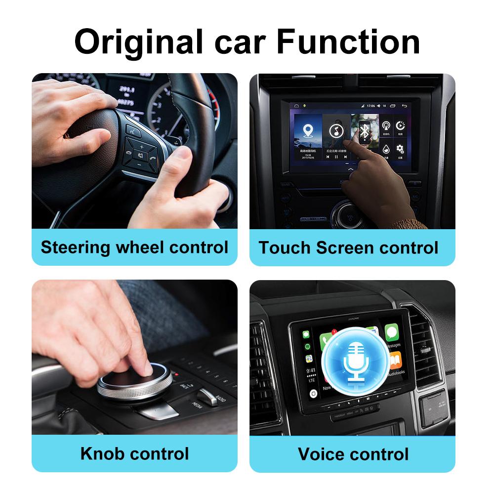 2026 Newest FLIXIVI CarPlay Adapter&Android Auto Adapter Plug and Play for VW Toyota Nissan Ford Benz for Apple & Android Phone