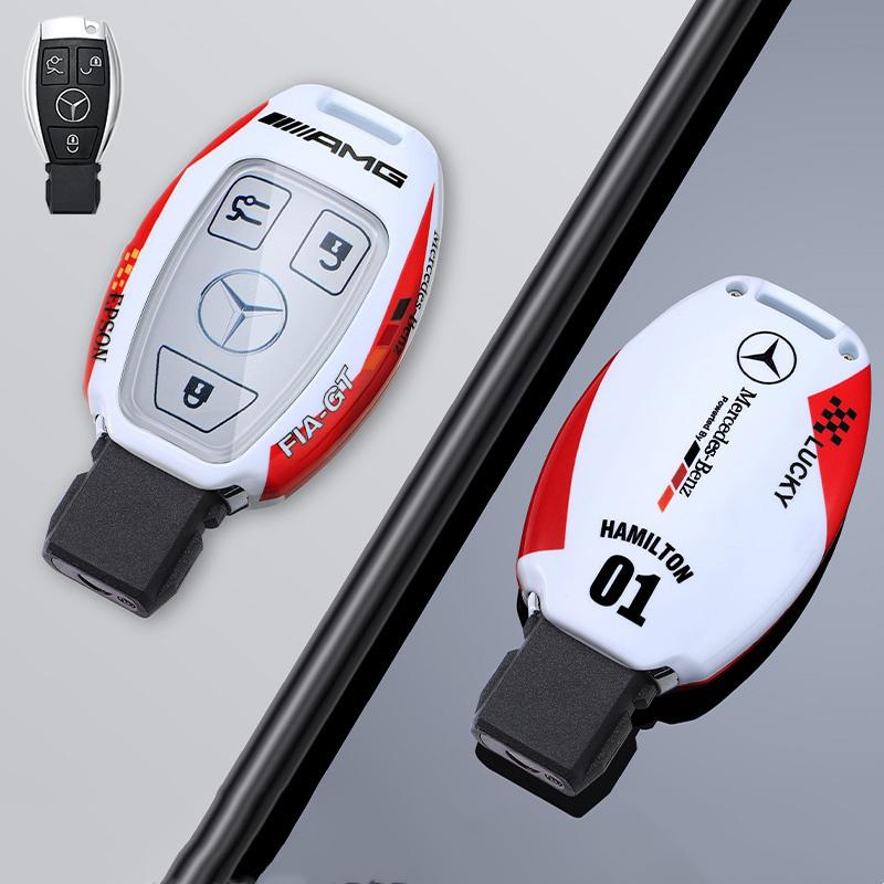JVC5   Car Racing Style Design Key Case Cover Shell For Mercedes Benz A B C S Class AMG GLA CLA GLC W176 W221 W204 W205 Auto Accessory