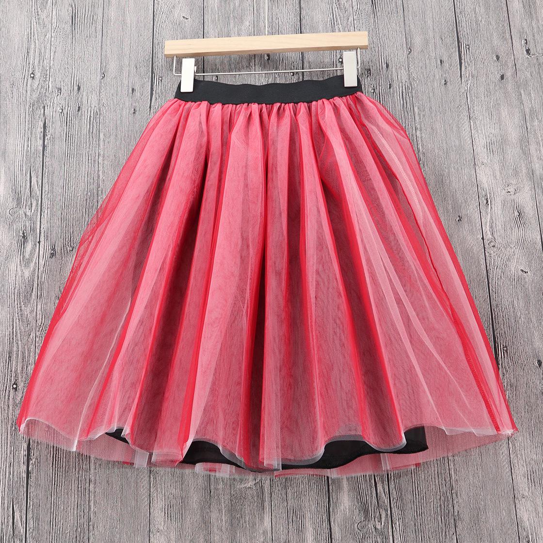 

Эластичная сетчатая юбка подружки невесты с высокой талией XXXL