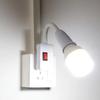 US/UK/EU Plug E27 Screw Base Bulb Socket 110V 220V LED Bulb Holder Flexible Bend Converter Adapter LED Lamp Base With Switch