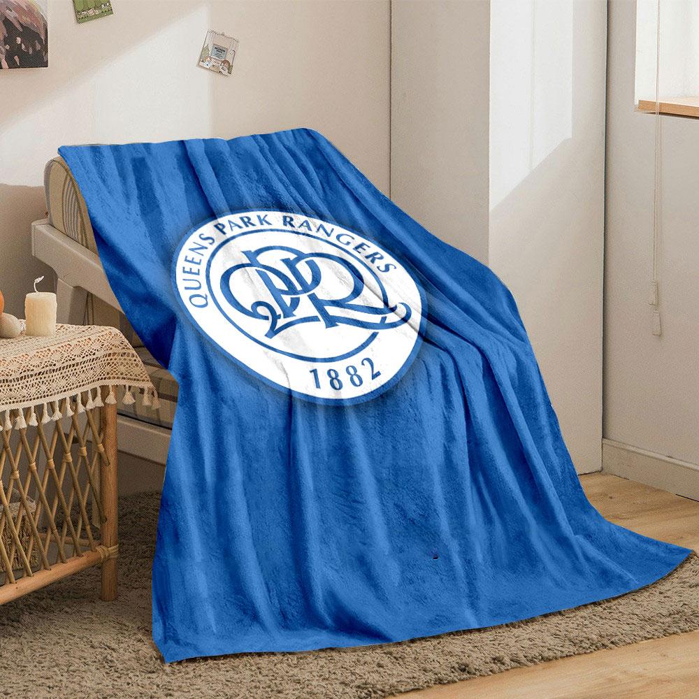 Queens Park Rangers Fußball-Emblem Druckdecke weich und gemütlich, perfekt für das Wohnzimmer, Bett, Sofa oder ein Nickerchen, Geschenk