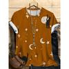 Halloween Pumpkin and Cat Pattern 3D Digital Printing Women's Trendy Round Neck Short Sleeved T-shirt