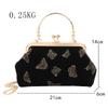 Luxury Velvet Evening Clutch Bag Women Bride Wedding Clutch Chain Vintage Shoulder Crossbody Bags Party Handbag Daily Use Purse