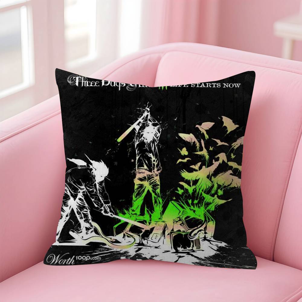 TThree Days Grace Band  Personalized Picture Text Home Decorative Pillows Household Gifts 45x45cm