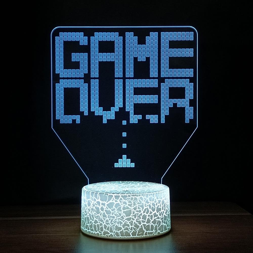 Creative 3D Game Controller Desk Lamp: 7-Color LED Decorative Night Light for Xbox