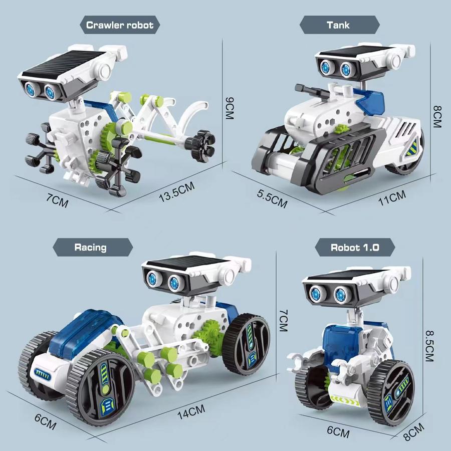 12 in 1 Science Experiment Solar Robot Toy DIY Building Powered Learning Tool Education Robots Technological Gadgets Kit for Kid