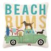 Beach Bums Dog Pug Dachshund Bicycle Truck Bus Life Decorative Cushion Cover Pillow Case
