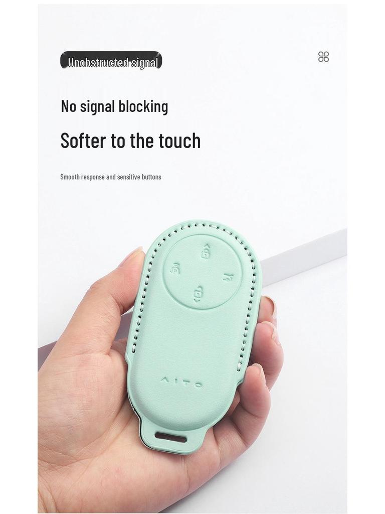 AITO M5/M7/M9 Leather Car Key Case Shell with Buckle