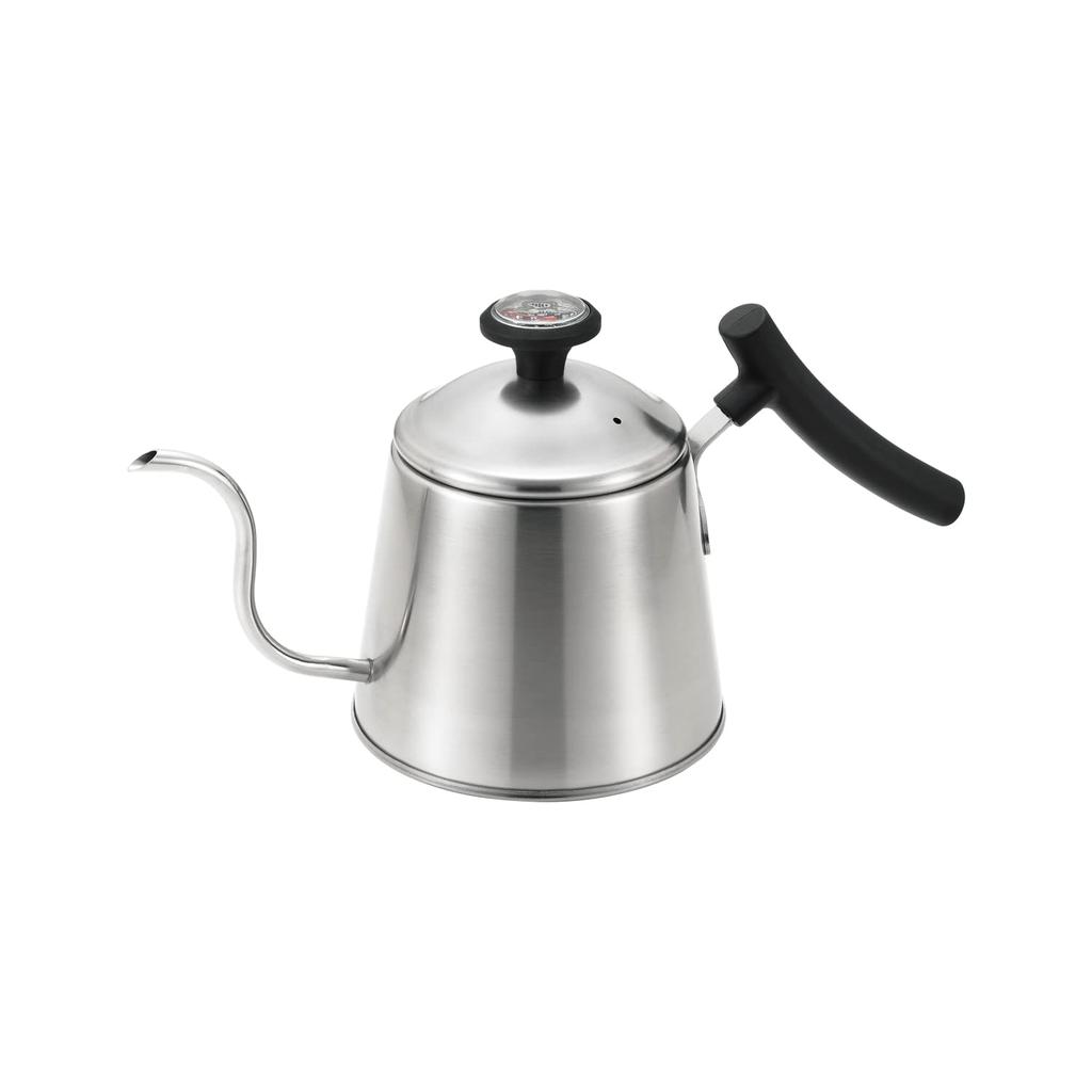 Pearl Metal Coffee Drip Pot Stainless Steel with Thermometer Satin Umai Cafe 2 1.1L HB-6630
