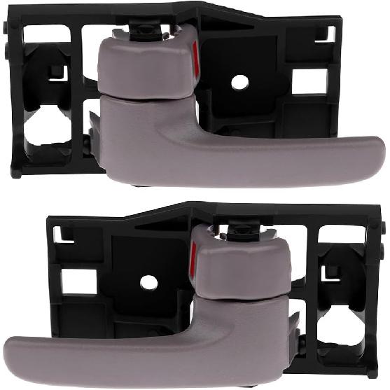 

LUJUNTEC Interior Door Handle - Front Rear Driver Left Passenger Right Side, Gray Direct Replacement for 2001-2007 for Toyota for Sequoia,2004-2006
