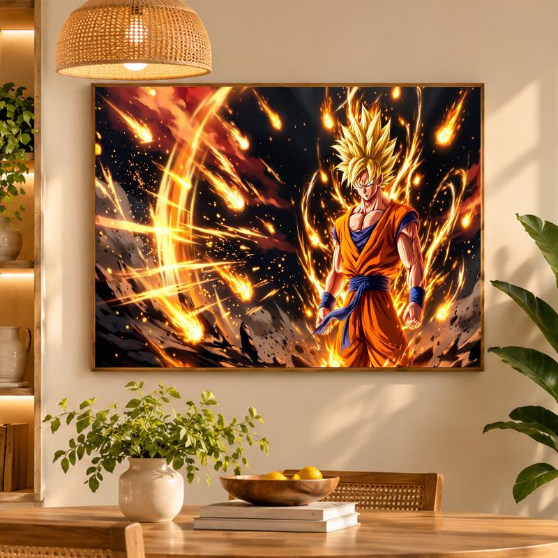 5D Diamond Painting Dragon Ball Goku DIY Full Drill Diamond Art Kit Home Decoration