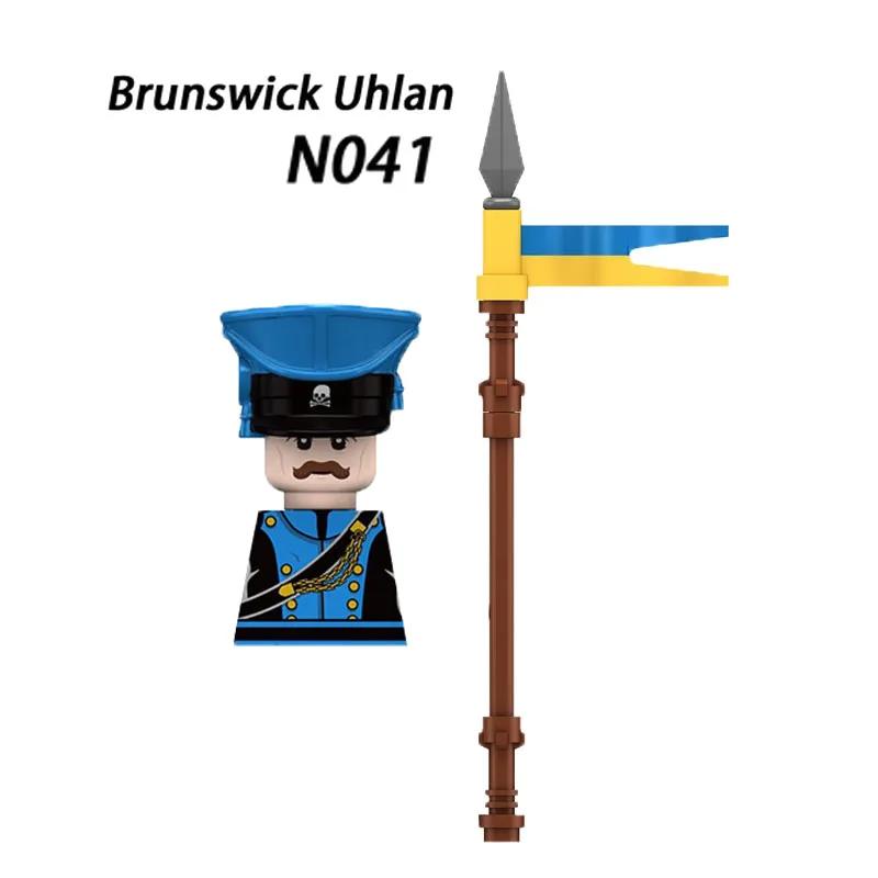 Medieval Napoleonic War Soldiers Figures Military MOC Building Block Knights British French Fusilier Rifles Weapon Kids Toy