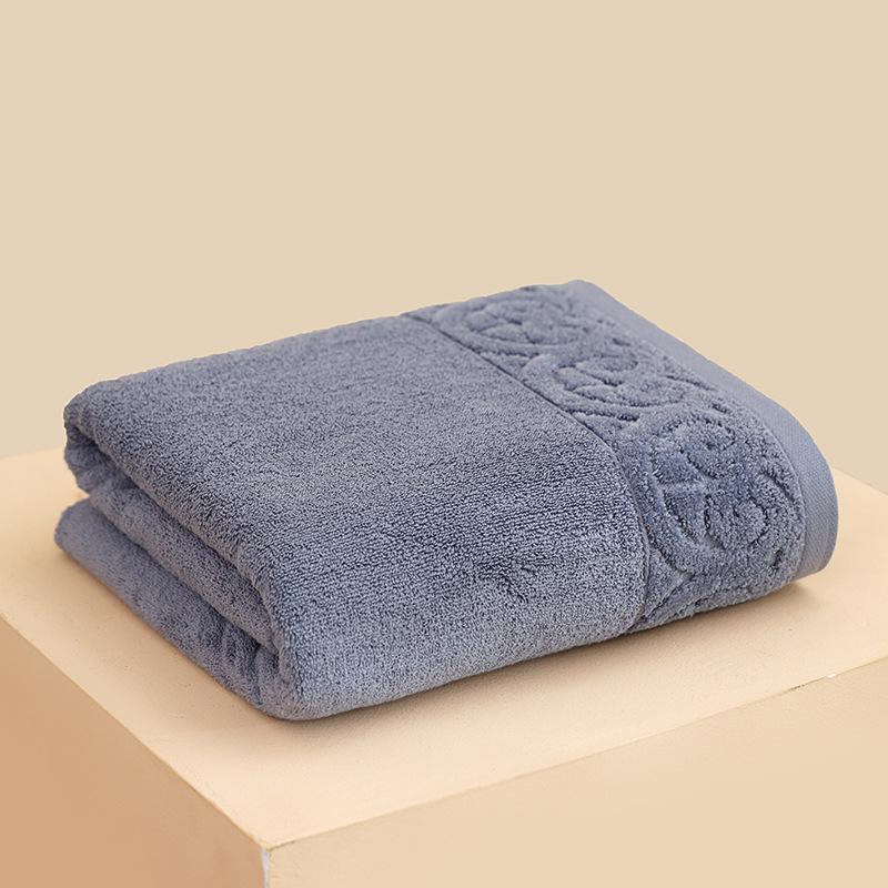 Light Luxury Long-Staple Cotton Enlarged Bath Towels Homestay Thickened 500G Thickened Plain Cotton Bath Towels Genuine Pure Cotton Bath Towels