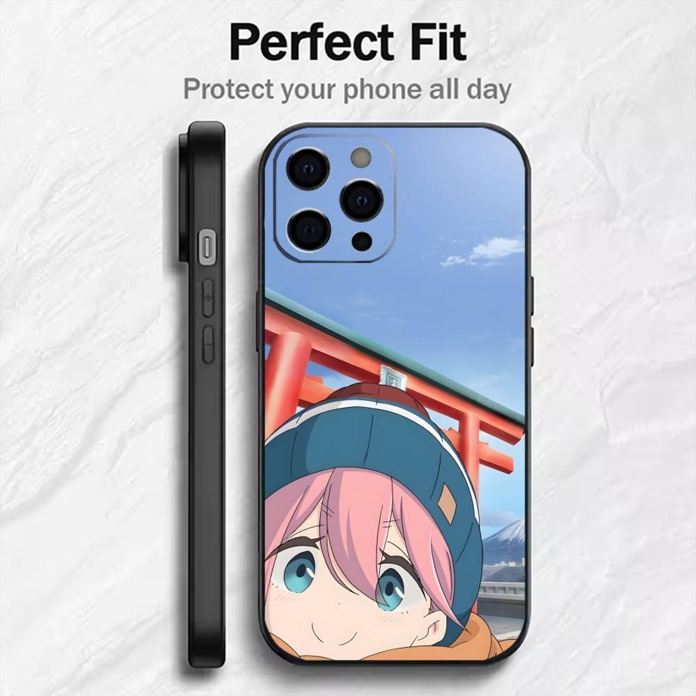 Rin Ainme L-Laid-Back C-Camp Season3 Phone Case For iPhone17,16,15,14,13,12 Plus,Max Soft Silicone Black Cover iPhone17PRO