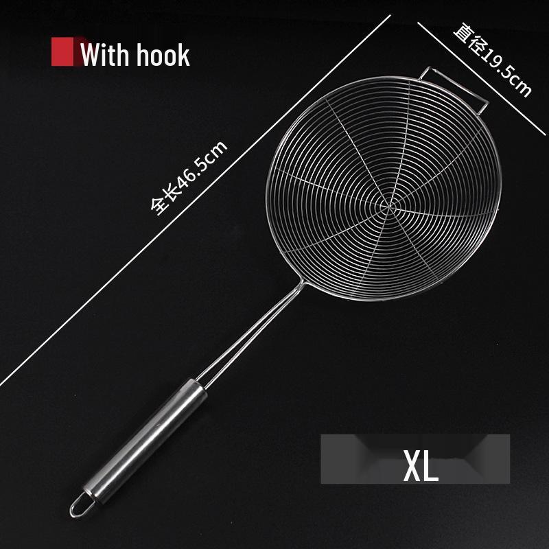 Large Stainless Steel Mesh Skimmer for Frying and Dumpling Straining