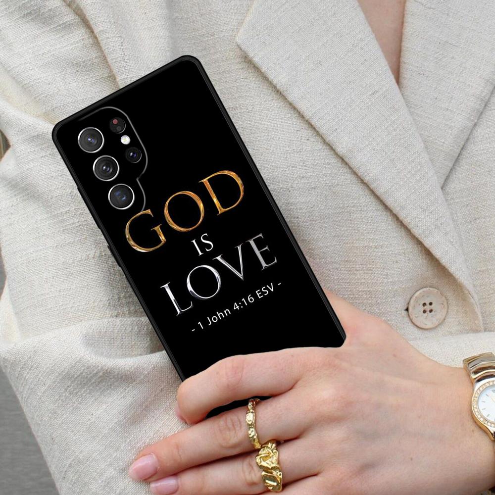 Vers aus der christlichen Bibel Jesus PRINT Handyhülle für Samsung Galaxy S26 Ultra S25 S24 S23 S22 S21 S20 Note10 Hülle