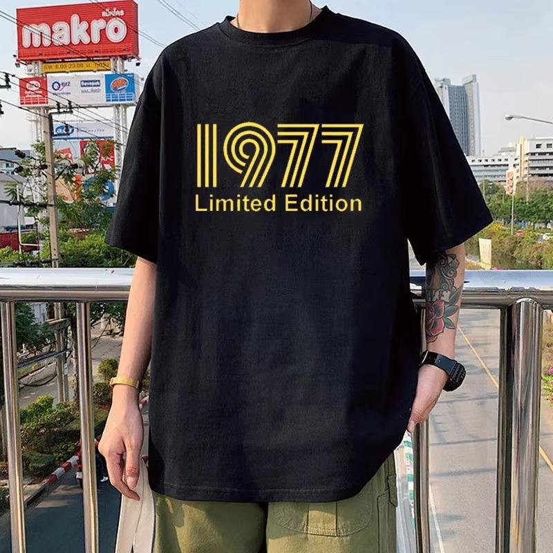 Born In 1977 Limited Edition Tshirt Unisex Unisex Funny Birthday Gift Polycotton Tees Summer Casual Camiseta Hombre Unisex Fashion