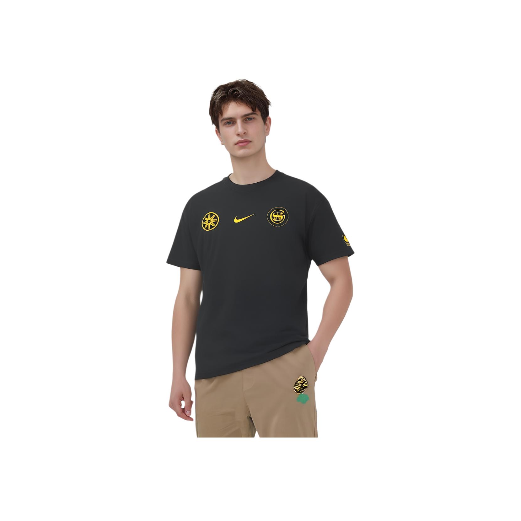 

Nike Golden State Warriors 2023/24 City Edition Letter Pattern Printed Crew Neck Short Sleeve T-Shirt Men Tops Black FN2003-010 M