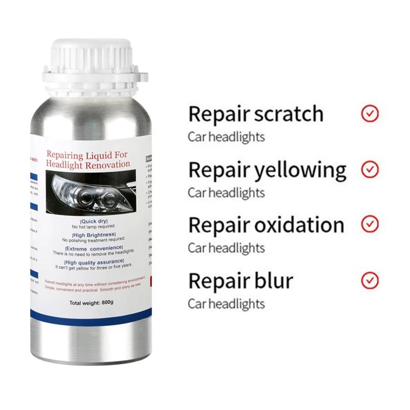 Car Headlight Repair Liquid Scratch Repair Agent 50ML/100ML Repair Equipment Clean Headlights Liquid Polymer Lamps Regeneration