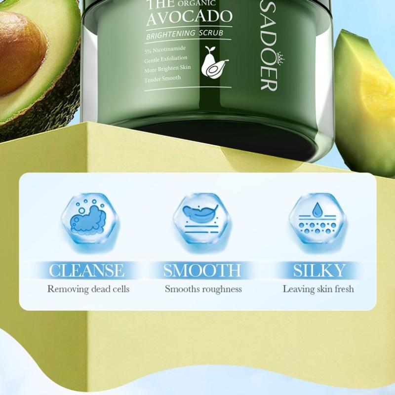 Avocado Niacinamide Scrub SADOER Cleansing and Moisturizing Body Scrub