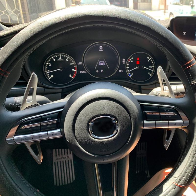 Für Mazda Mazda3 Axela CX30 CX-30 Aluminium Auto Schaltwippen Lenkradwippen Verlängerung DSG Styling 2 Stück