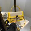 NEW Luxury Designer Lock Straw and PU Leather Patchwork Women's Handbag Retro Crossbody Bag Flap Tote