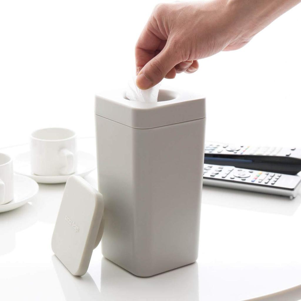 Sarasa Design Wet Tissue Case Silicone Lid Warm Gray B2c Wet Tissue Stand Vertical Butt Wipe (Silicone Lid_Charcoal Gray)